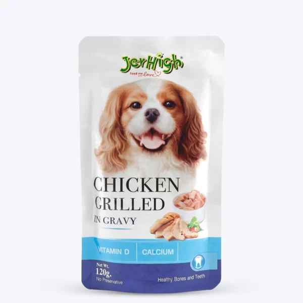 JerHigh Chicken Grilled in Gravy Wet Dog Food 120 g