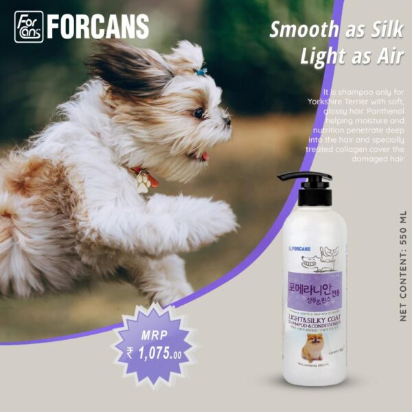 Forcans Light & Silky Coat Dog Shampoo - 550ml